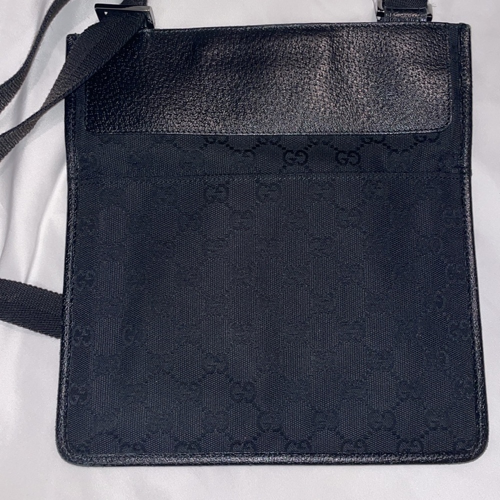 Auth GUCCI Shoulder Bag Black GG Canvas - Picture 9 of 9